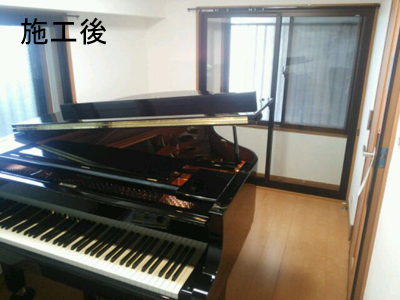 グランドピアノ1台のための防音室（マンション）2
